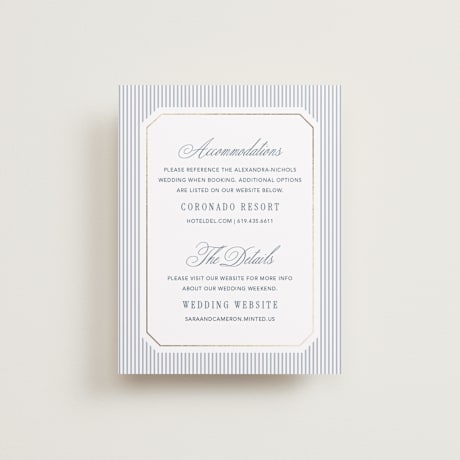 Foil-Pressed Direction Cards