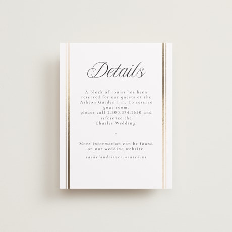 Foil-Pressed Direction Cards