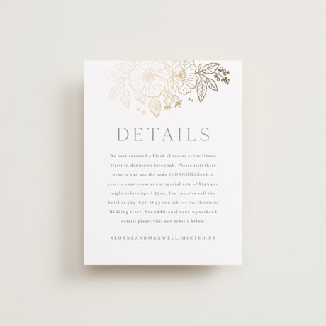 Foil-Pressed Direction Cards