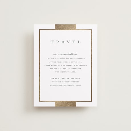 Foil-Pressed Direction Cards