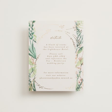 Foil-Pressed Direction Cards