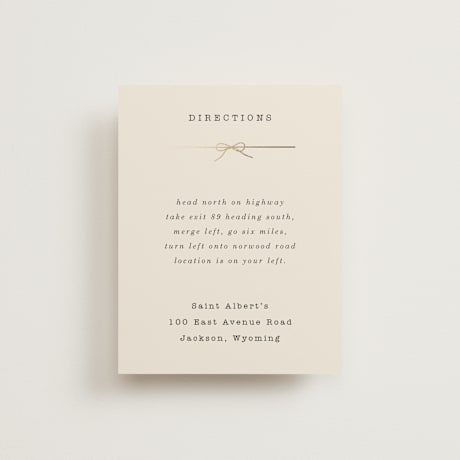 Foil-Pressed Direction Cards
