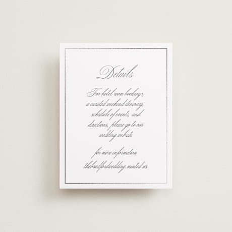 Foil-Pressed Direction Cards