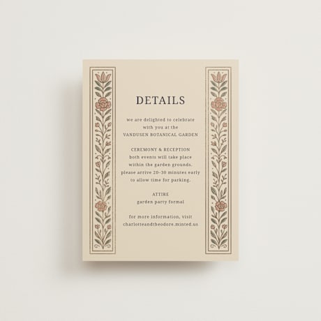 Foil-Pressed Direction Cards