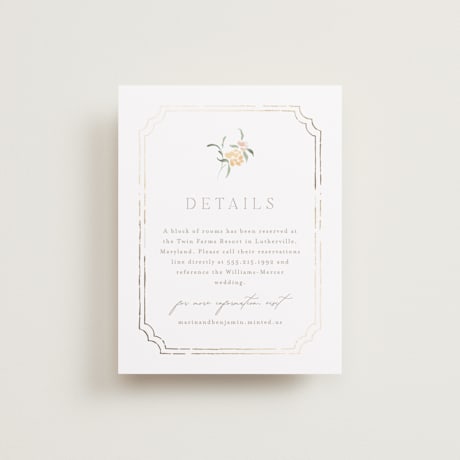 Foil-Pressed Direction Cards
