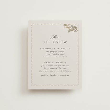 Foil-Pressed Direction Cards