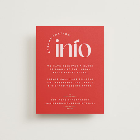 Foil-Pressed Direction Cards