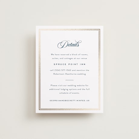 Foil-Pressed Direction Cards