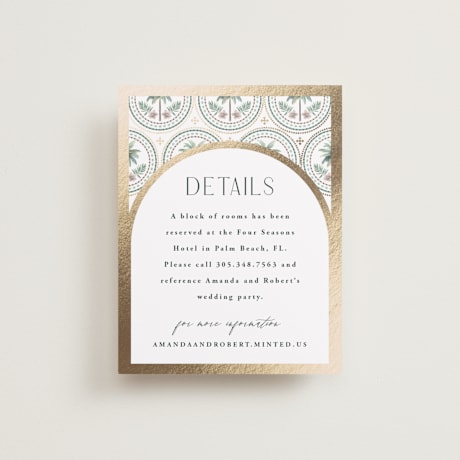 Foil-Pressed Direction Cards