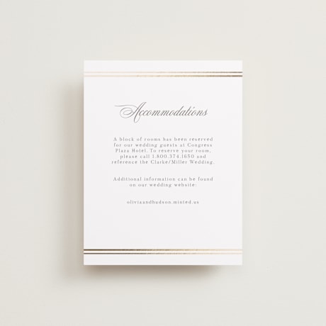 Foil-Pressed Direction Cards