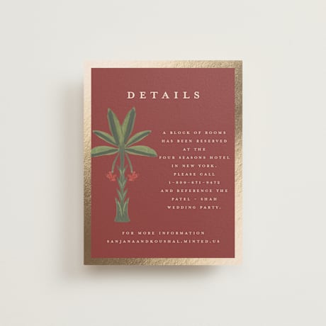 Foil-Pressed Direction Cards