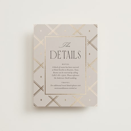 Foil-Pressed Direction Cards