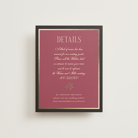 Foil-Pressed Direction Cards