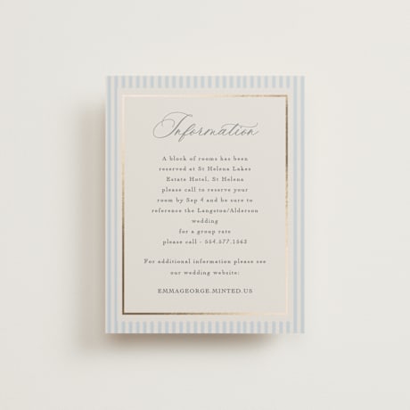 Foil-Pressed Direction Cards