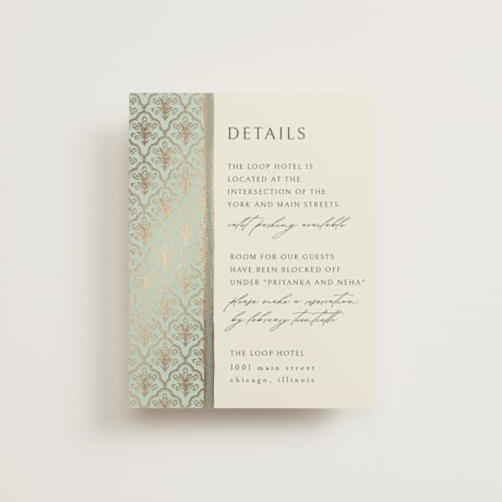 Foil-Pressed Direction Cards
