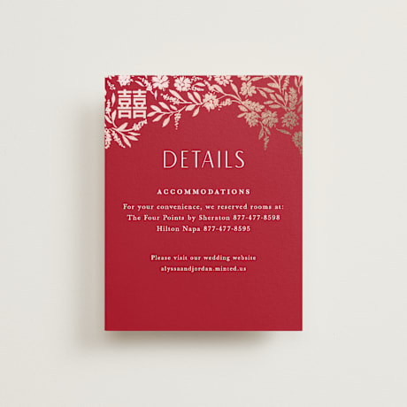 Foil-Pressed Direction Cards