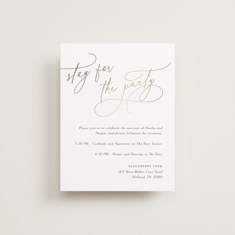 Foil-Pressed Reception Cards