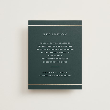 Foil-Pressed Reception Cards