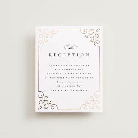 Foil-Pressed Reception Cards