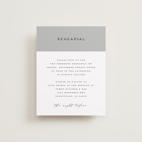 Rehearsal Dinner Cards