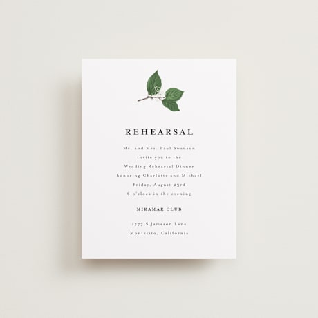 Rehearsal Dinner Cards