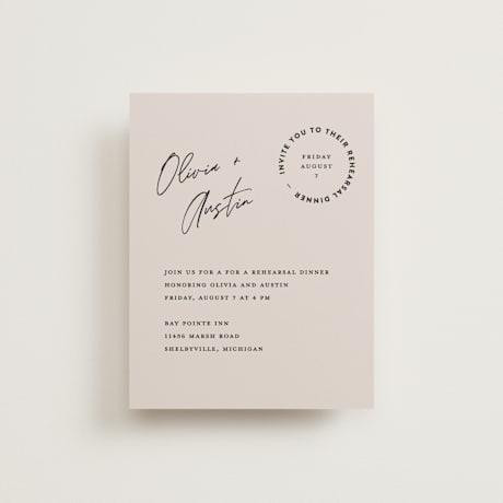 Rehearsal Dinner Cards