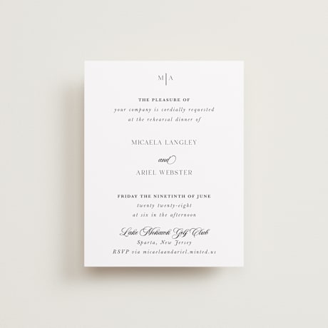 Rehearsal Dinner Cards