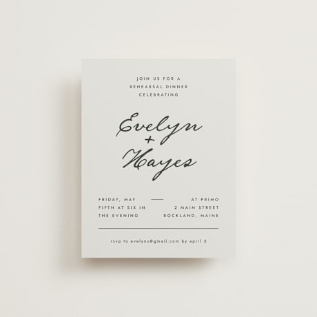 Rehearsal Dinner Cards