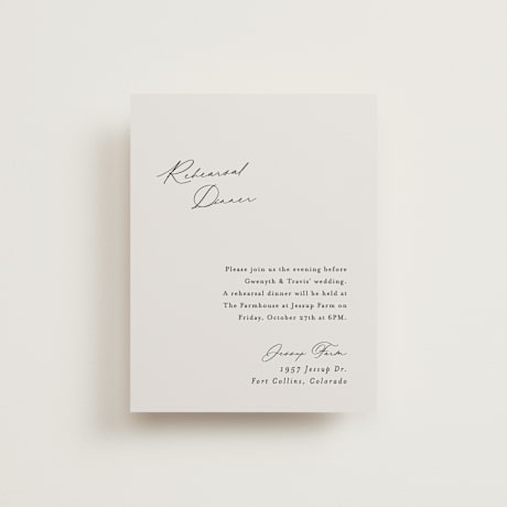 Rehearsal Dinner Cards