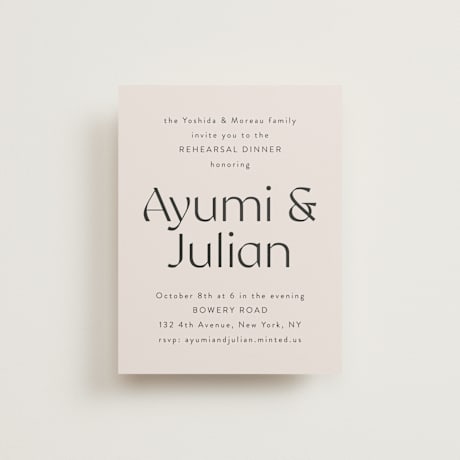 Rehearsal Dinner Cards