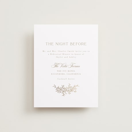Foil-Pressed Rehearsal Dinner Cards