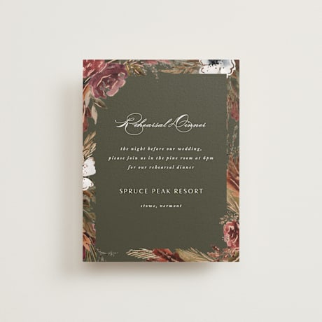 Foil-Pressed Rehearsal Dinner Cards