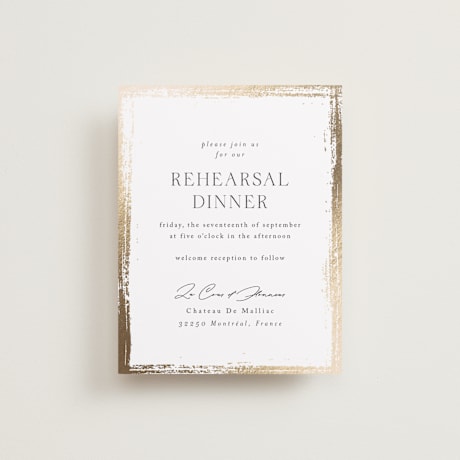 Foil-Pressed Rehearsal Dinner Cards