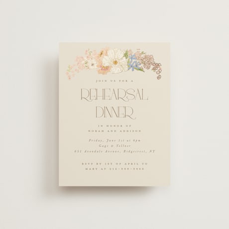 Foil-Pressed Rehearsal Dinner Cards