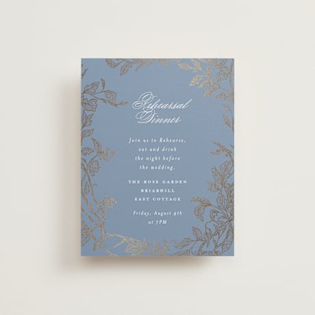 Foil-Pressed Rehearsal Dinner Cards