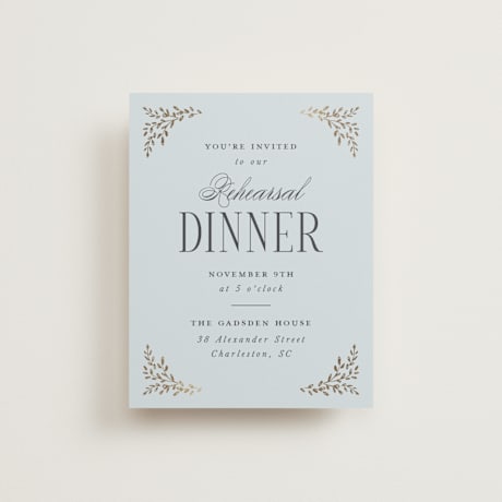 Foil-Pressed Rehearsal Dinner Cards