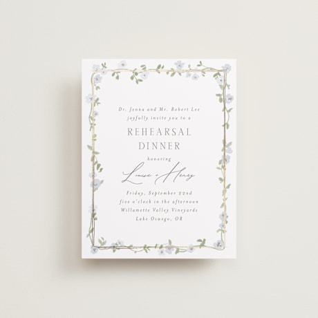 Foil-Pressed Rehearsal Dinner Cards