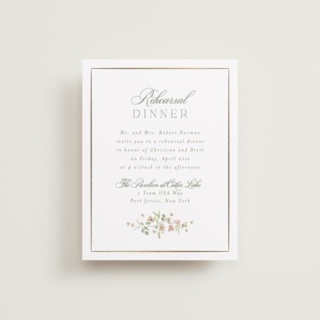 Foil-Pressed Rehearsal Dinner Cards