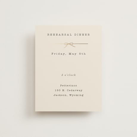 Foil-Pressed Rehearsal Dinner Cards
