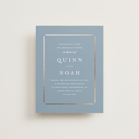 Foil-Pressed Rehearsal Dinner Cards