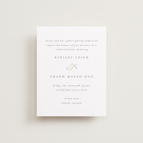 Foil-Pressed Rehearsal Dinner Cards