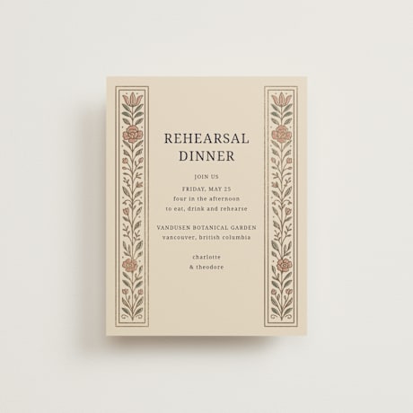 Foil-Pressed Rehearsal Dinner Cards