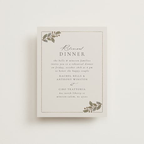 Foil-Pressed Rehearsal Dinner Cards