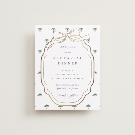Foil-Pressed Rehearsal Dinner Cards