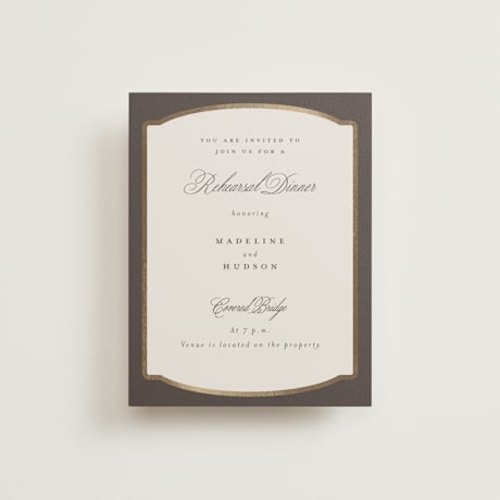 Foil-Pressed Rehearsal Dinner Cards