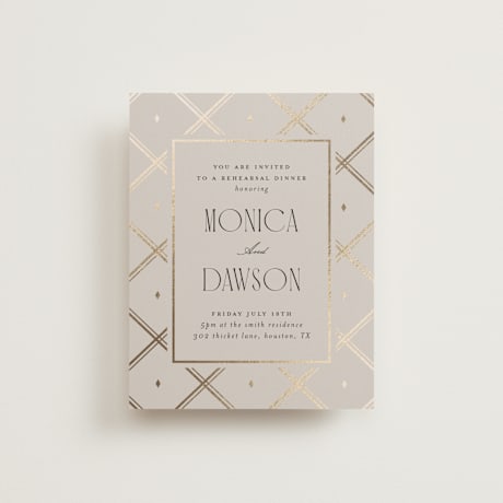 Foil-Pressed Rehearsal Dinner Cards