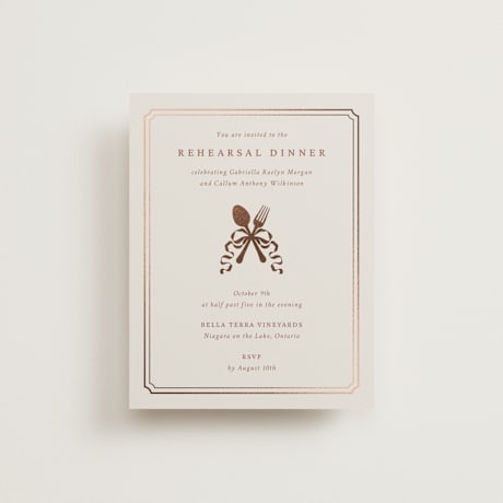 Foil-Pressed Rehearsal Dinner Cards