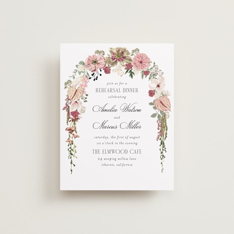 Foil-Pressed Rehearsal Dinner Cards