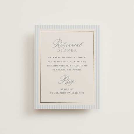 Foil-Pressed Rehearsal Dinner Cards
