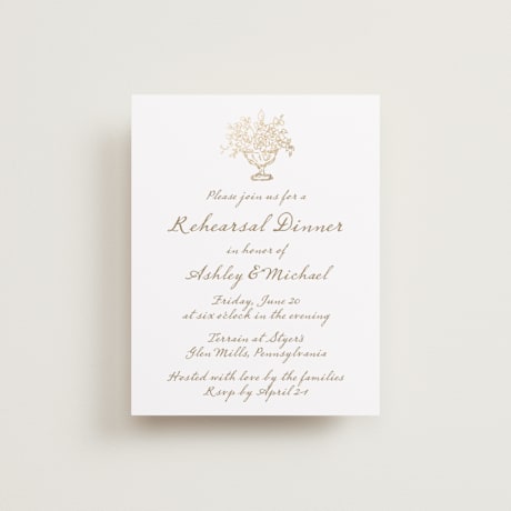 Foil-Pressed Rehearsal Dinner Cards
